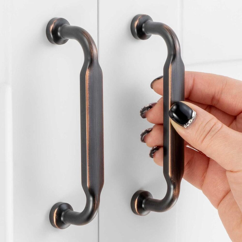 ASKANO 10 Pack 3-3/4 Inch Hole Centers Oil Rubbed Bronze Cabinet Pulls-BRONZE